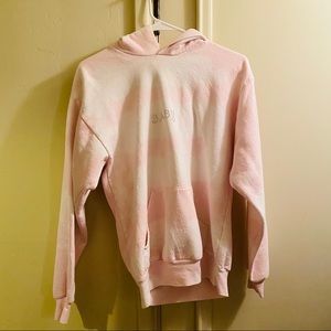 BABY LIGHT PINK BLEACH DYE HOODIE